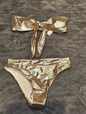 Cacelin - Metallic Blush, Two-Piece Bikini